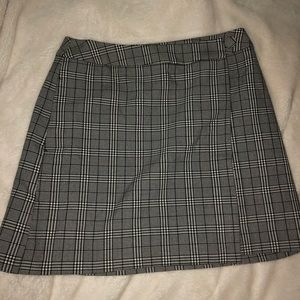 Gray Plaid Wrap Skirt